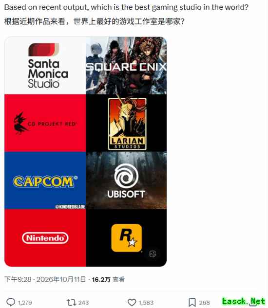 卡普空与CDPR谁更顶尖？玩家热议近年游戏工作室实力之争